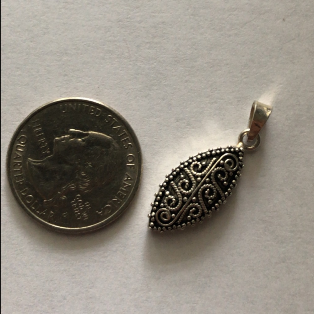 Detailed Filagree Sterling Silver Charm